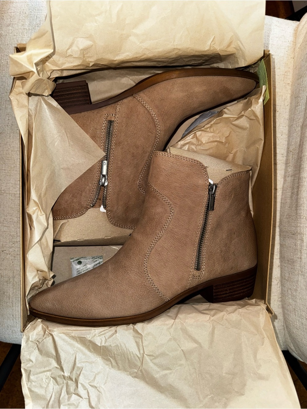 NWT Lucky Brand Tayti Dune Melasa Suede Leather Bootie Size 11